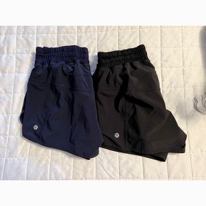 Lot of 2 - Lululemon Tracker shorts size 6